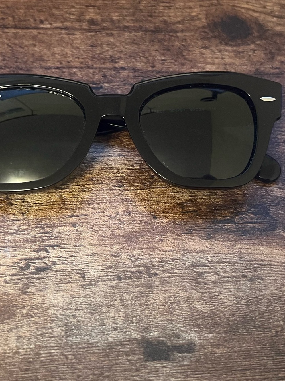 Unisex Ray-Ban State Street Square Sunglasses - Black/Green
